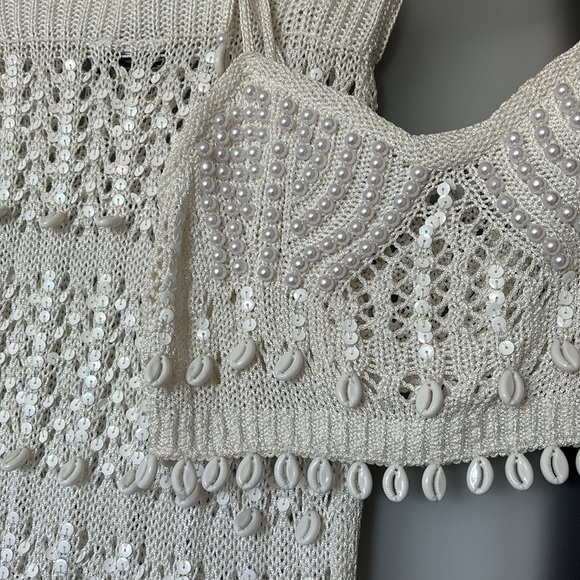 ASOS LUXE Pearl Embellished Crochet Set - Picture 5 of 5